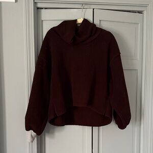 Free People chocolate brown fleece